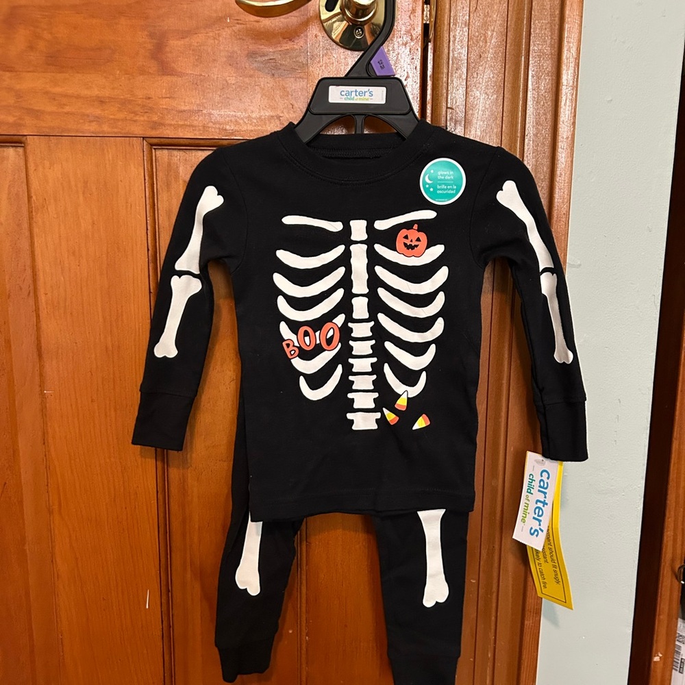 Carter's Black Skeleton Pajama Set